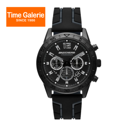 Skechers SR5216 Kornblum Chrono 46mm Black Silicone Strap Men Watch